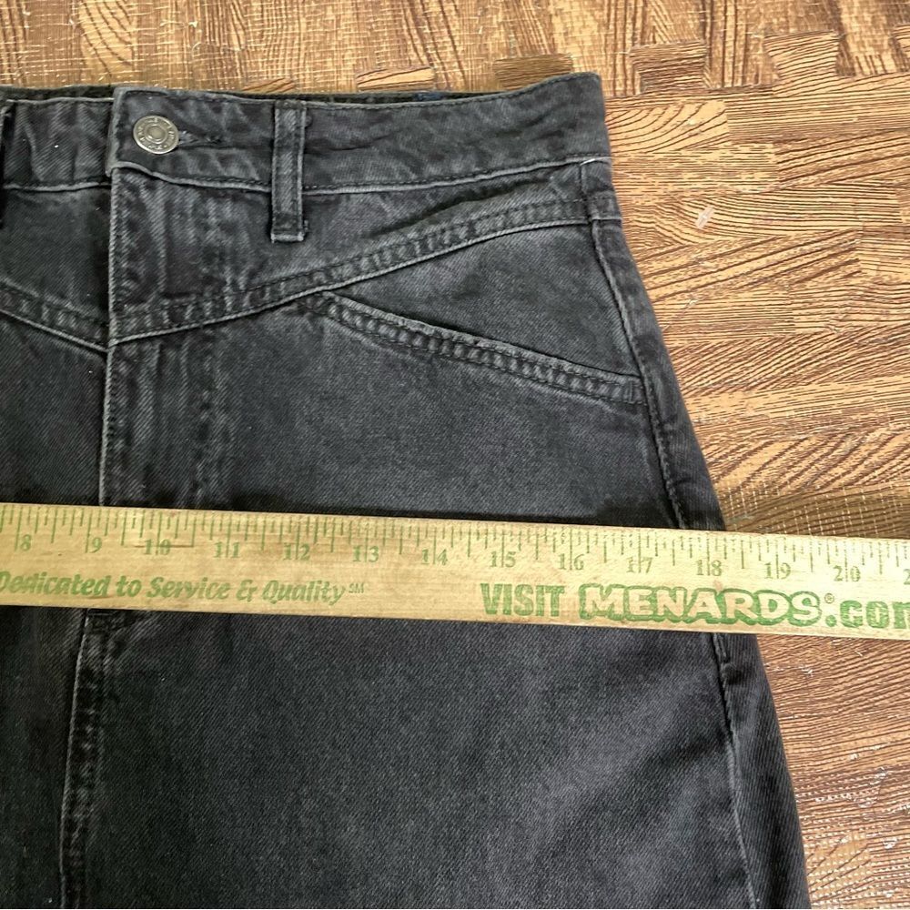 FREE PEOPLE WE THE FREE COME AS YOU ARE DENIM MAXI SKIRT - BLACK 2 - Picture 8 of 12